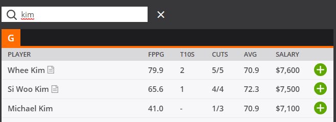draftkings search