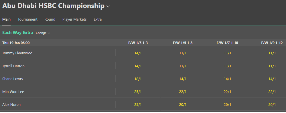 bet365 each way extra