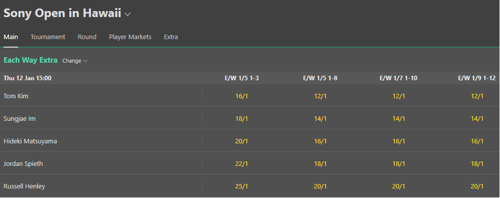 bet365 each way extra