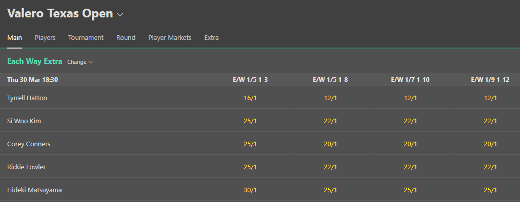 bet365 each way extra