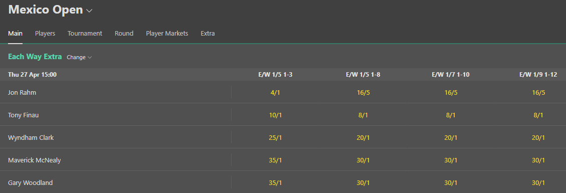 bet365 each way extra