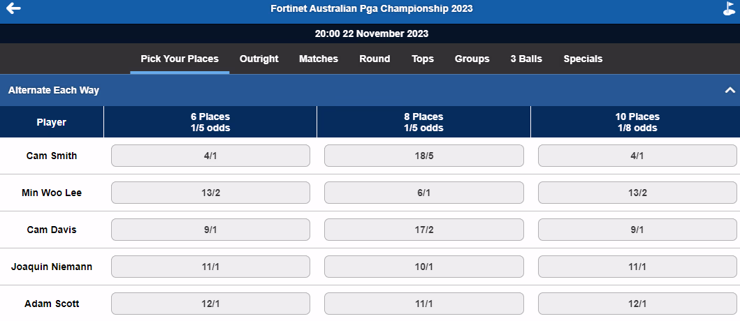 betfred pick your places