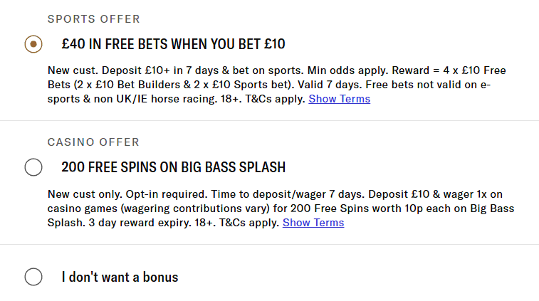 betmgm sign up offer