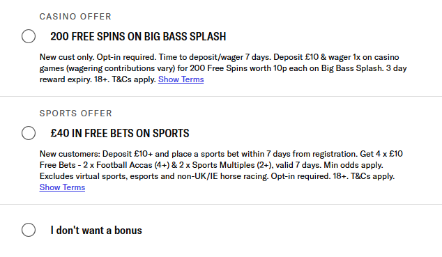 betmgm sign up offer